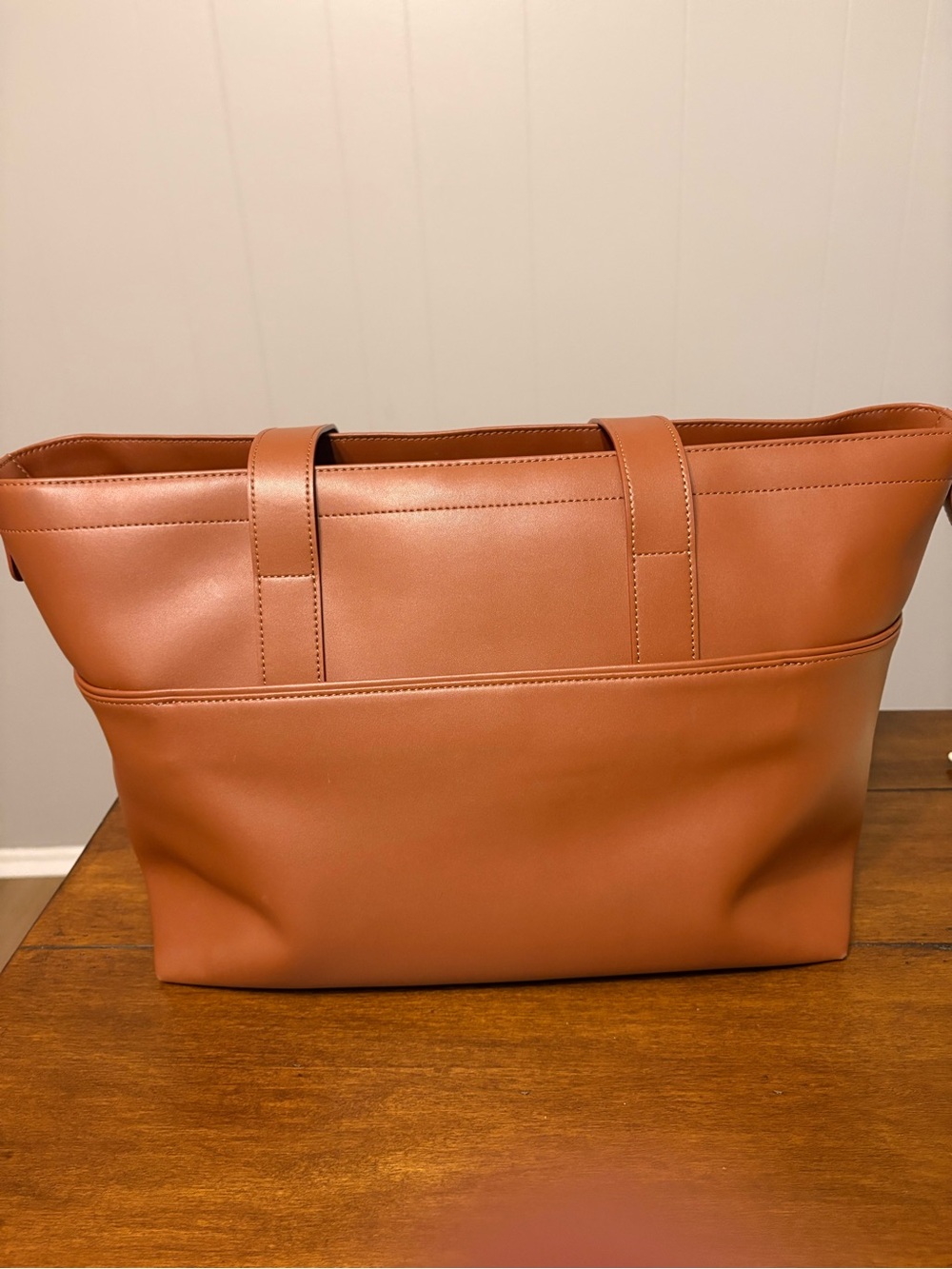 Mansur Gavriel Cognac Leather Tote Bag - Picture 2 of 6